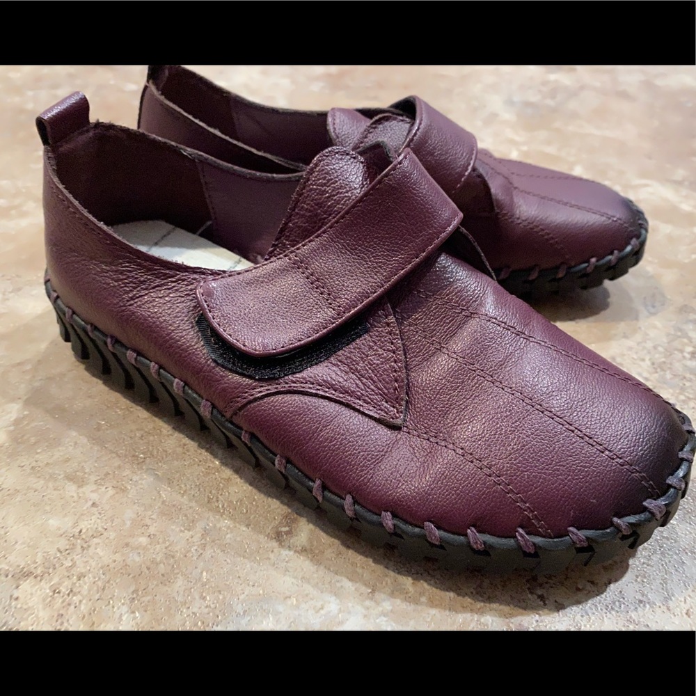 Purple Velcro shoes